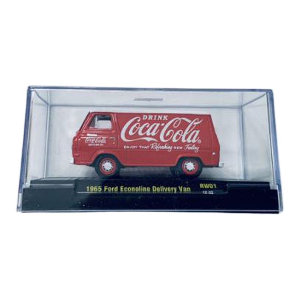 M2 Machines Coca-Cola 1965 Ford Econoline Delivery Van Red - As Shown