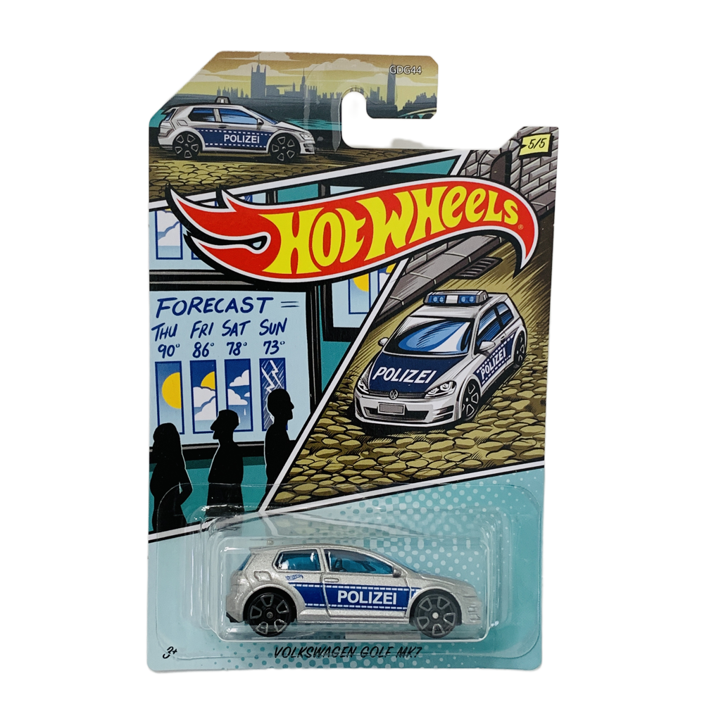 Hot Wheels Police Art Walmart Exclusive Volkswagen Golf MK7