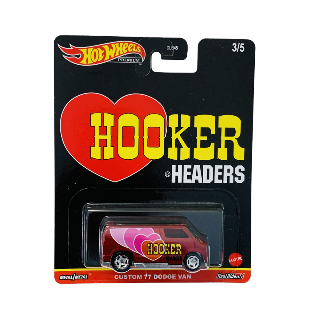 Hot Wheels Premium Hooker Headers Custom 77 Dodge Van