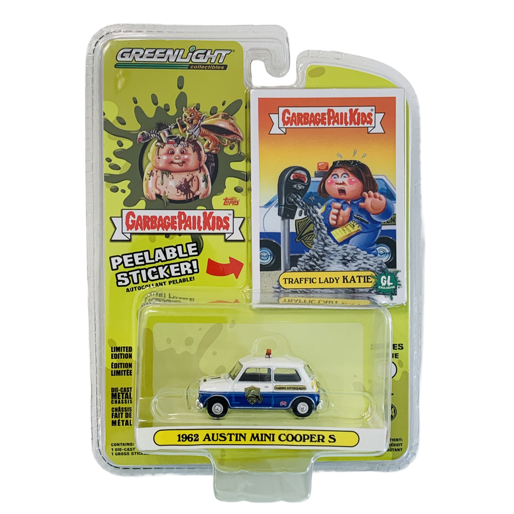 Greenlight Garbage Pail Kids Traffic Lady Katie 1962 Austin Mini Cooper S