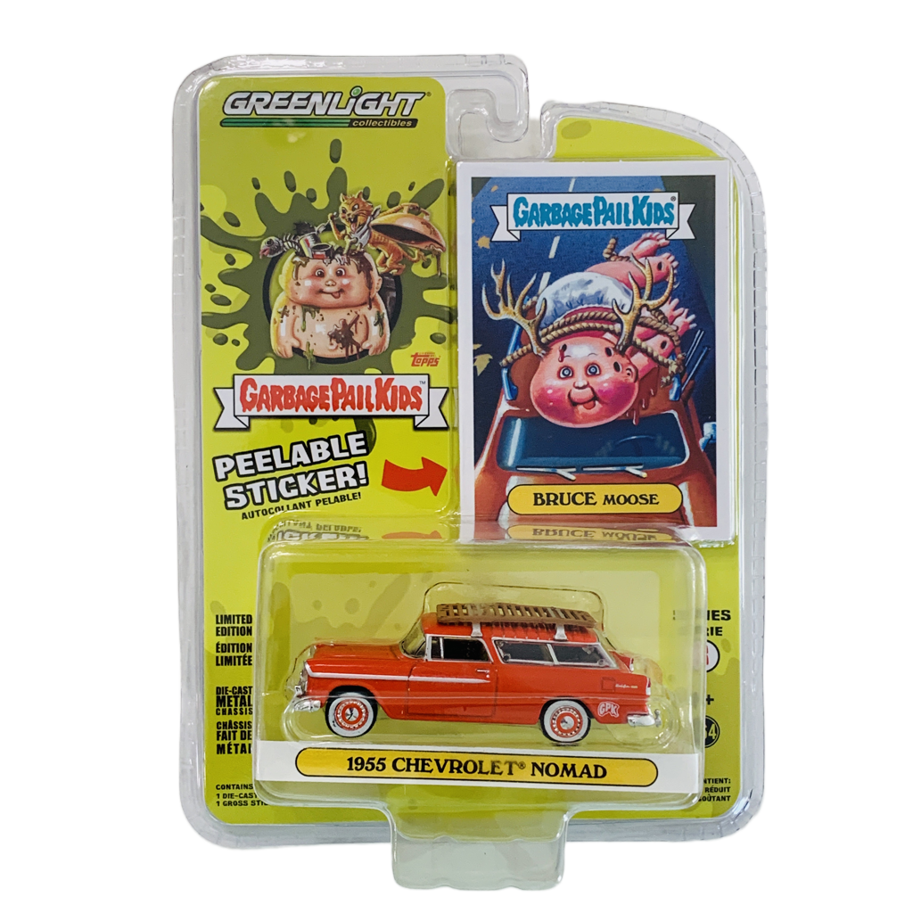 Greenlight Garbage Pail Kids Bruce Moose 1955 Chevrolet Nomad - Luggage Rack Top Missing