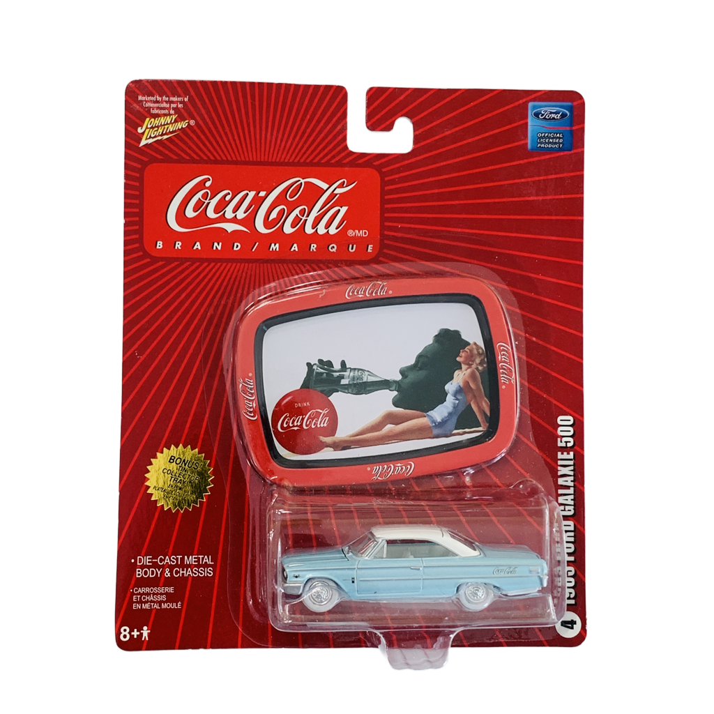 Johnny Lightning Coca-Cola 1963 Ford Galaxie 500 White Lightning