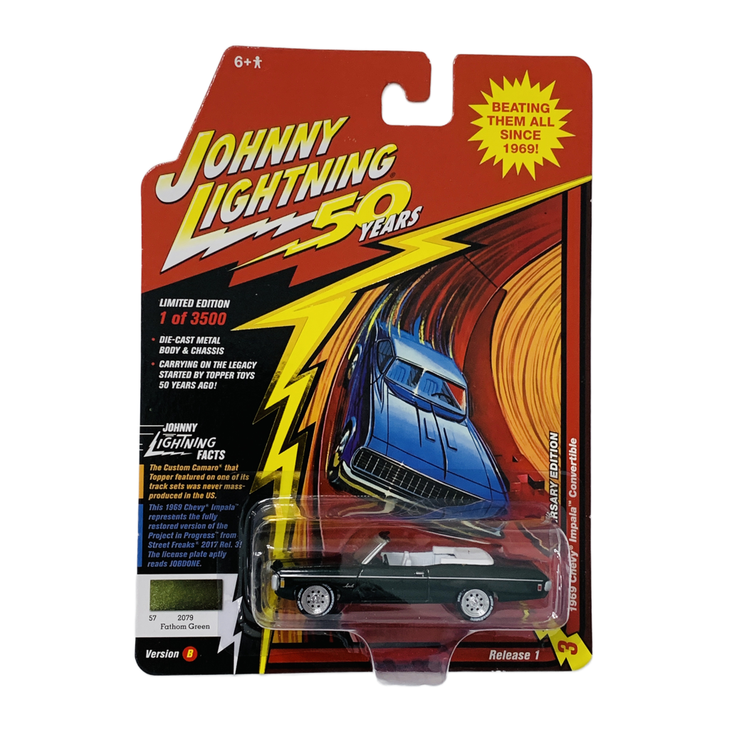 Johnny Lightning 50th Anniversary Edition 1969 Chevy Impala Convertible