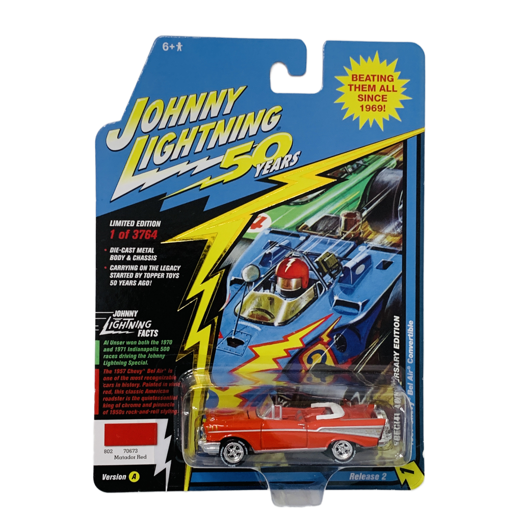 Johnny Lightning 50th Anniversary 1957 Chevy Bel Air Convertible