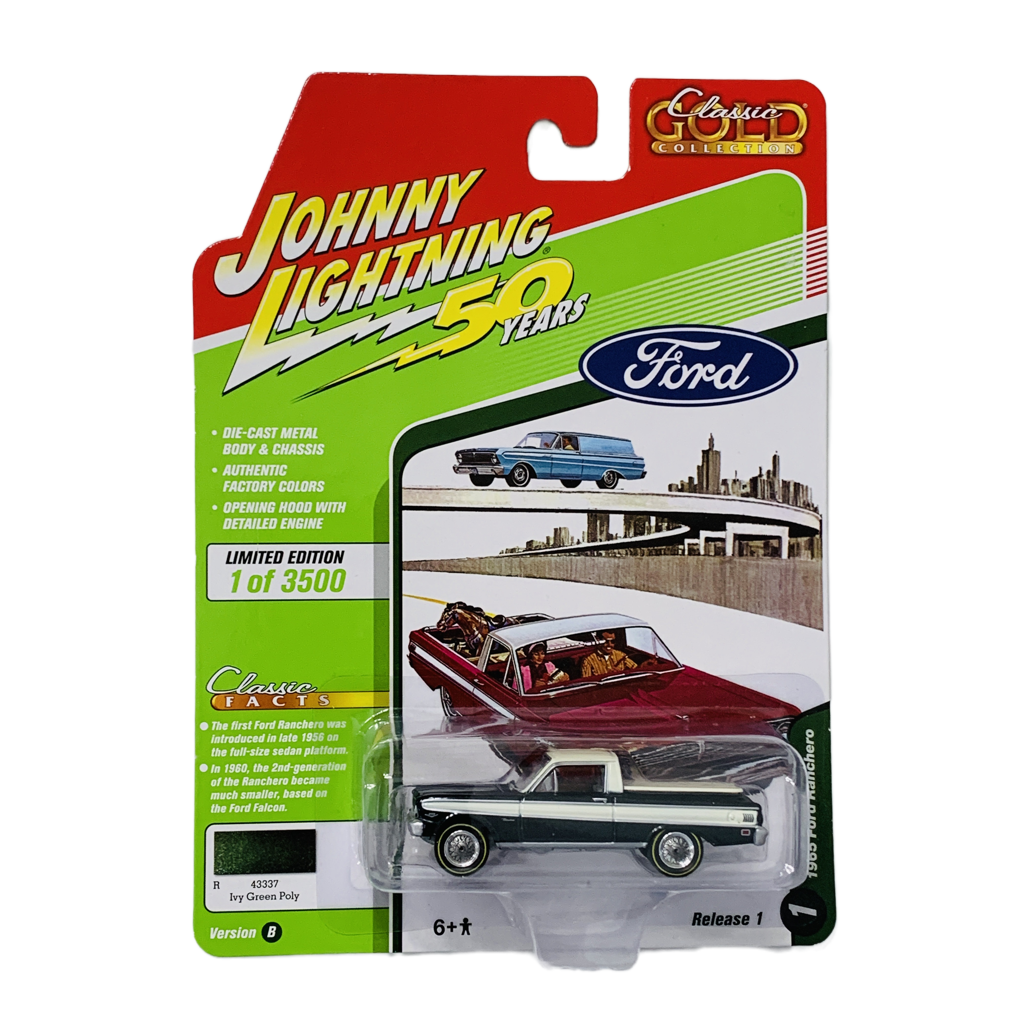 Johnny Lightning 50th Anniversary Classic Gold 1965 Ford Ranchero