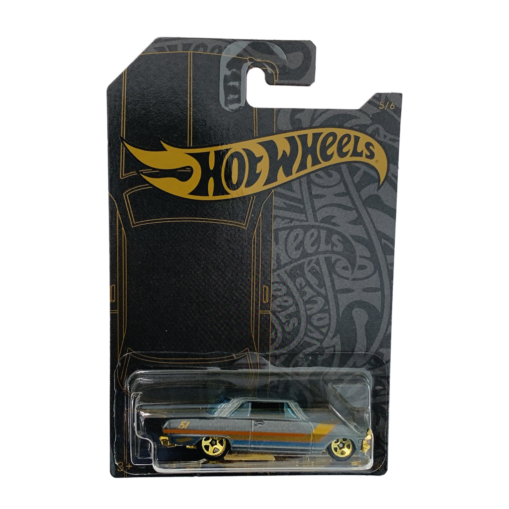 Hot Wheels 51st Anniversary Satin & Chrome '63 Chevy II