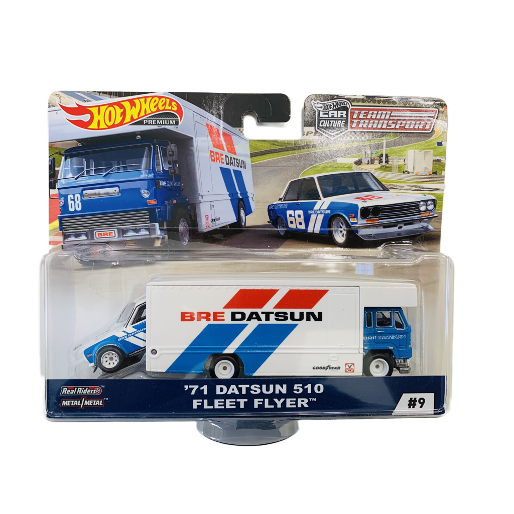 Hot Wheels Team Transport #9 '71 Datsun 510 / Fleet Flyer