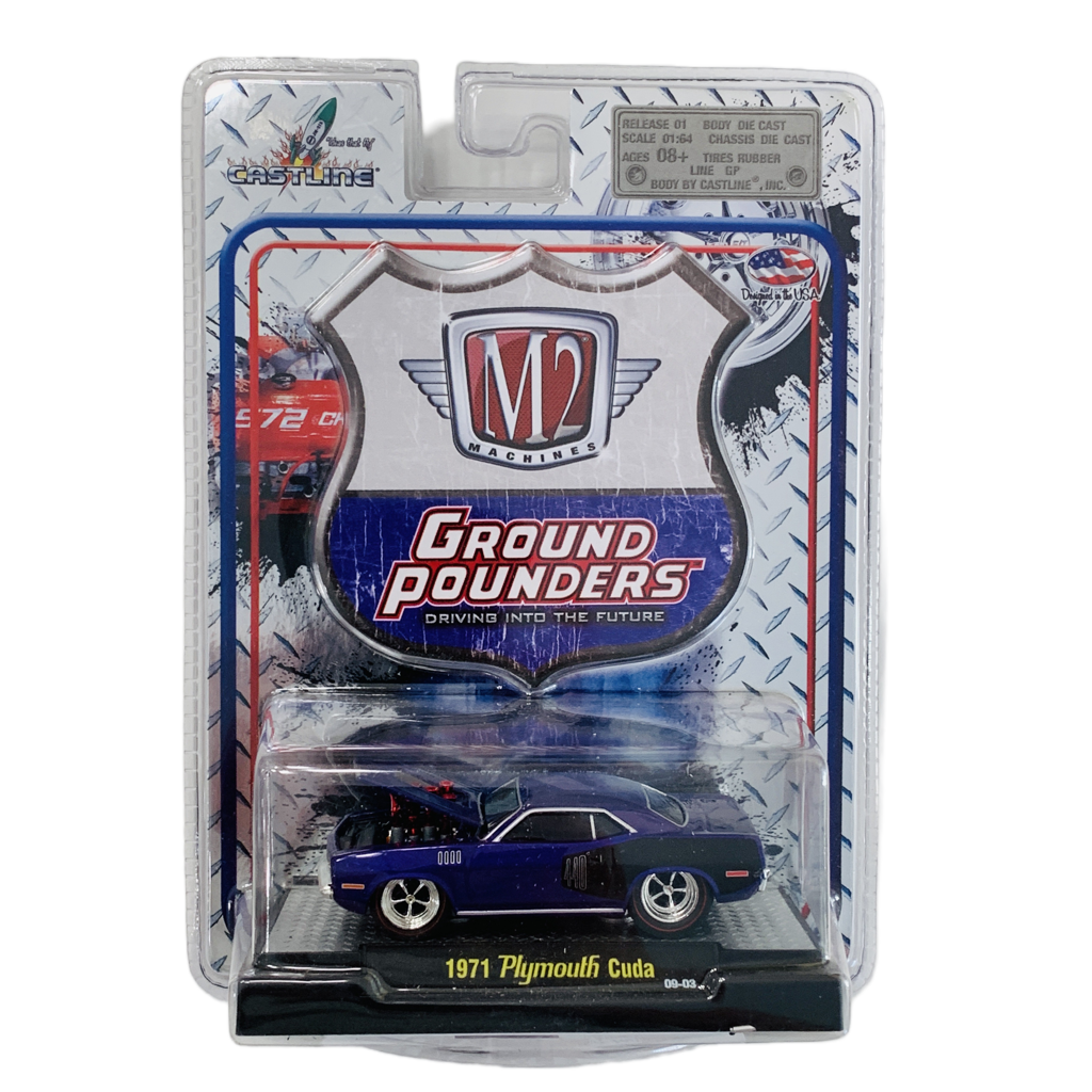 M2 Machines Ground Pounders 1971 Plymouth Cuda R01