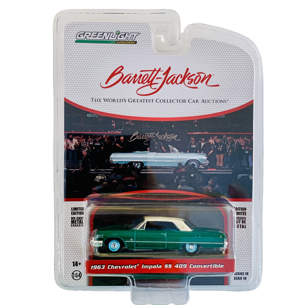 Greenlight Barrett-Jackson 1963 Chevrolet Impala SS 409 Convertible - Green Machine