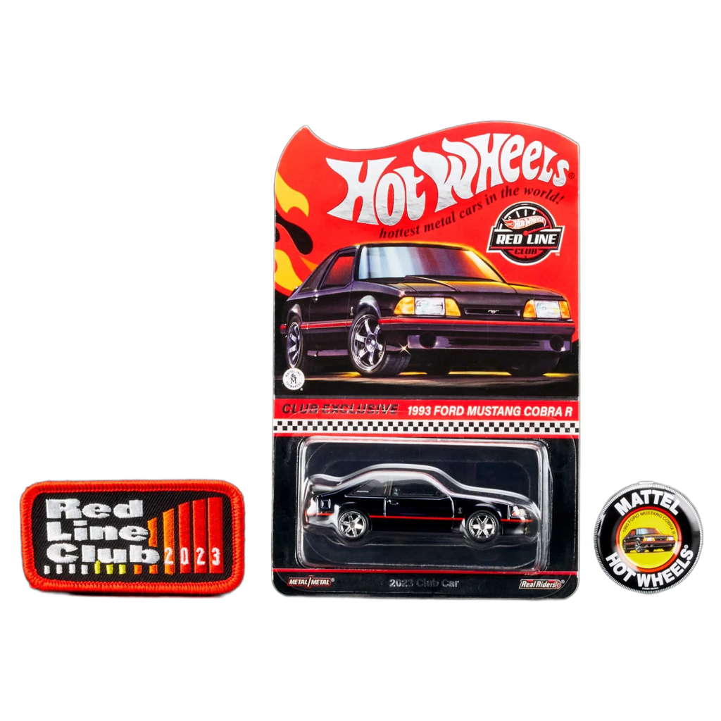 Hot Wheels Redline Club Exclusive 1993 Ford Mustang Cobra R With Patch & Pin