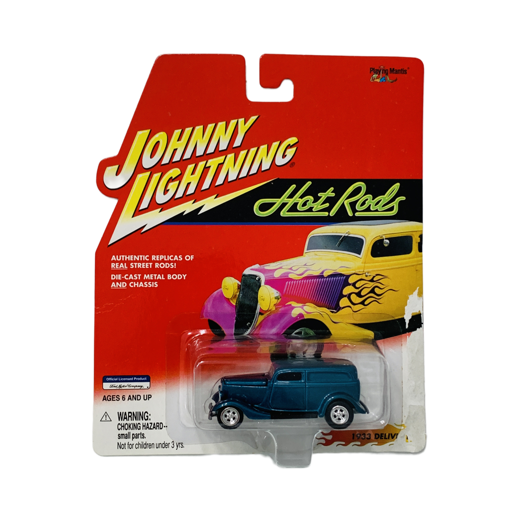 Johnny Lightning Hot Rods 1933 Delivery - Teal - Torn Package