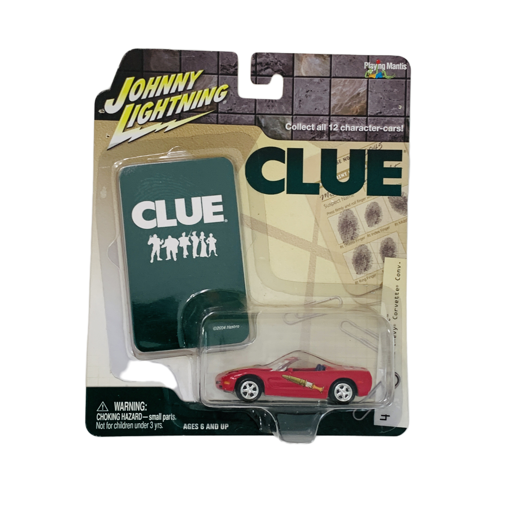 Johnny Lightning Clue Miss Scarlet 2003 Chevy Corvette Convertible