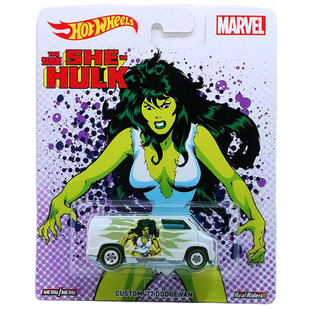 Hot Wheels Marvel The Savage She-Hulk Custom '77 Dodge Van