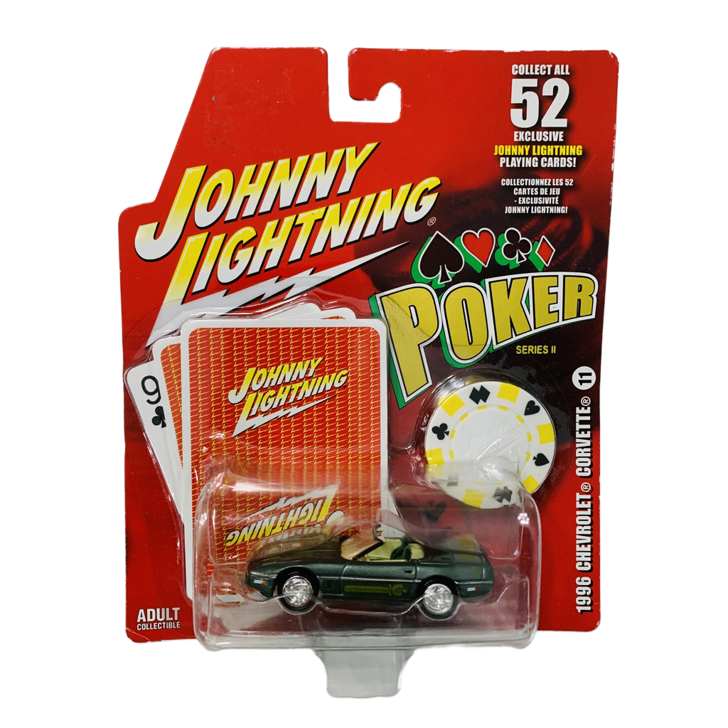 Johnny Lightning Poker 1996 Chevrolet Corvette