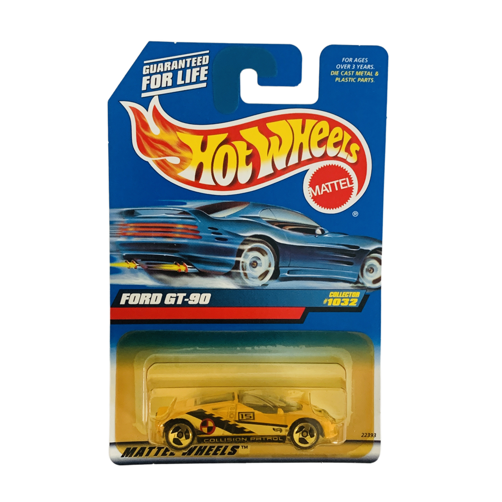Hot Wheels #1032 Ford GT-90 - Yellowed Blister