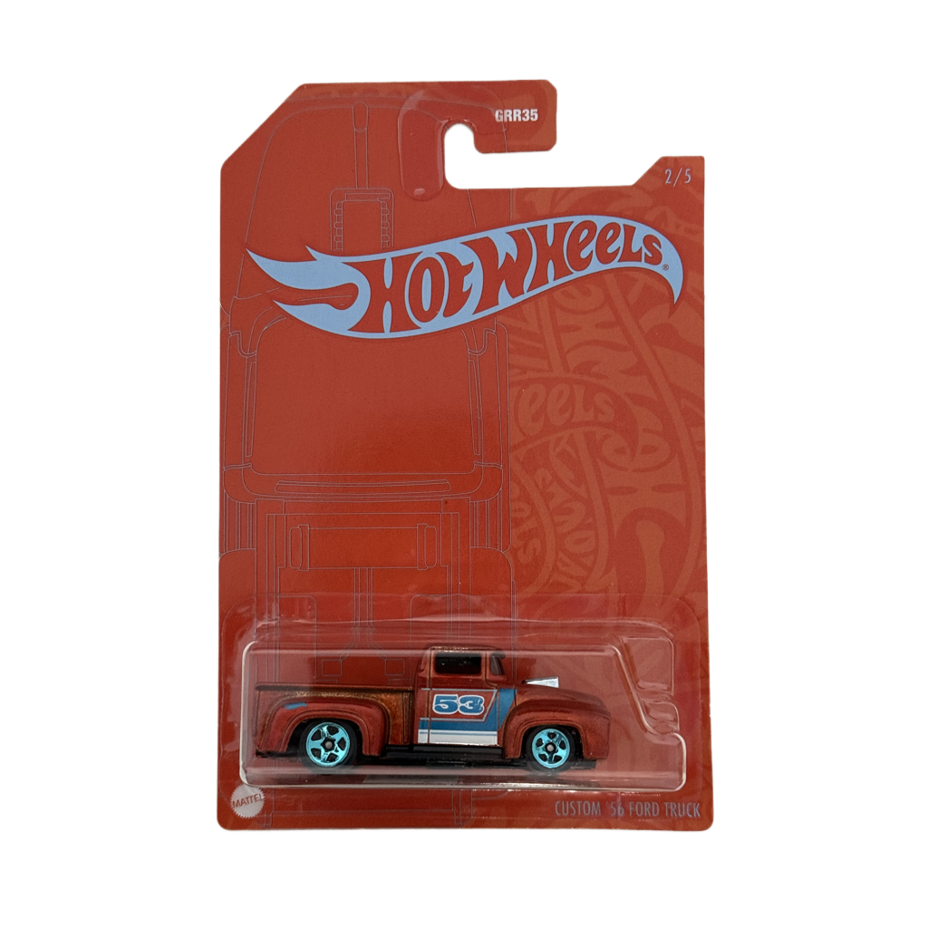 Hot Wheels 53rd Anniversary Orange And Blue Custom '56 Ford Truck