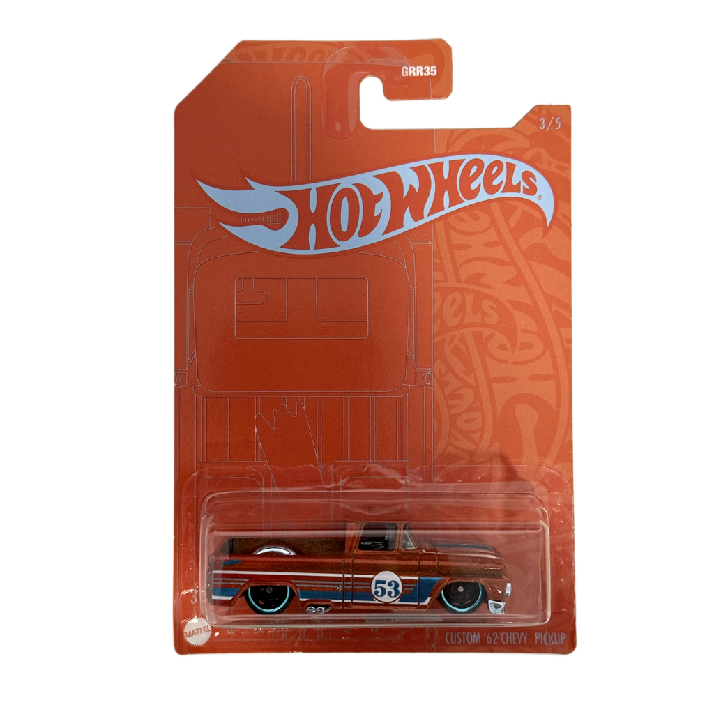 Hot Wheels 53rd Anniversary Orange And Blue Custom '62 Chevy Pickup