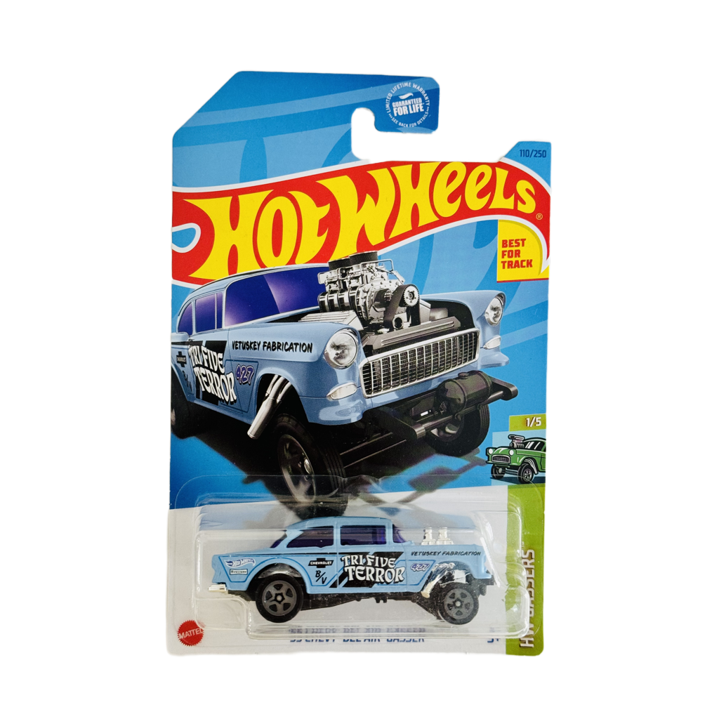 Hot Wheels #110 '55 Chevy Bel Air Gasser - Blue