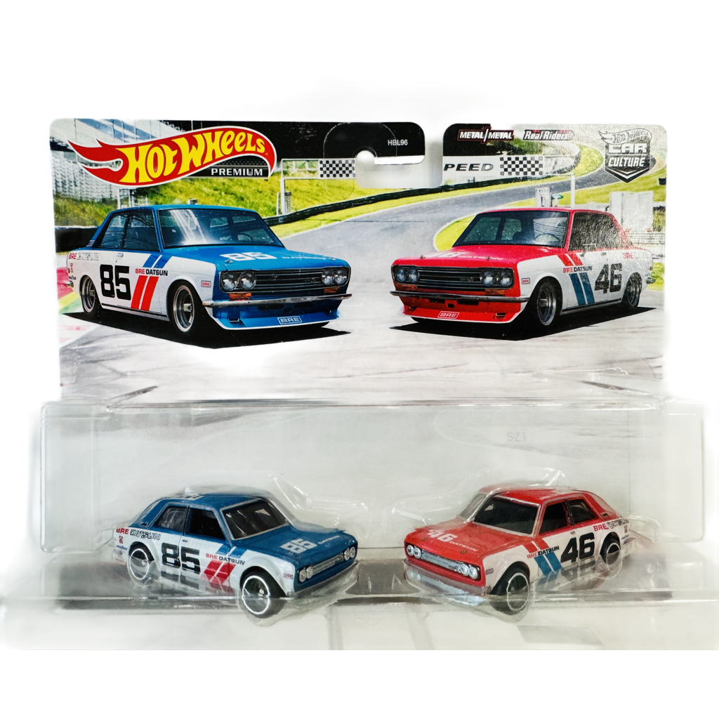 Hot Wheels Premium 2pk '71 BRE Datsun 510 and '71 BRE Datsun 510