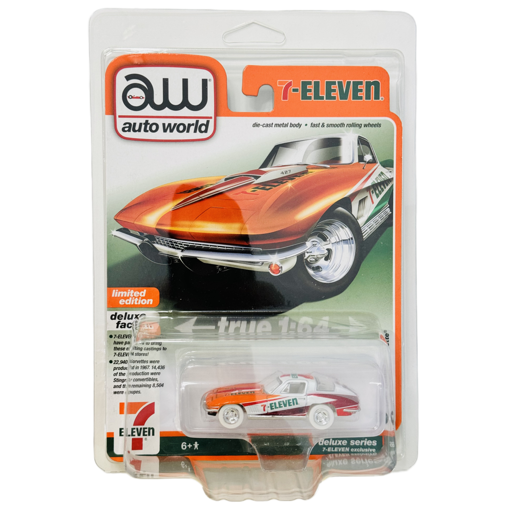 Auto World 7-Eleven 1967 Chevy Corvette Chase