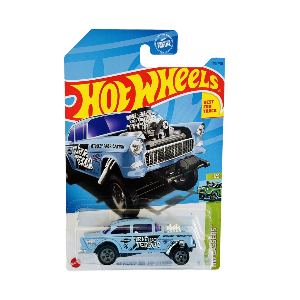 Hot Wheels #110 '55 Chevy Bel Air Gasser - Blue