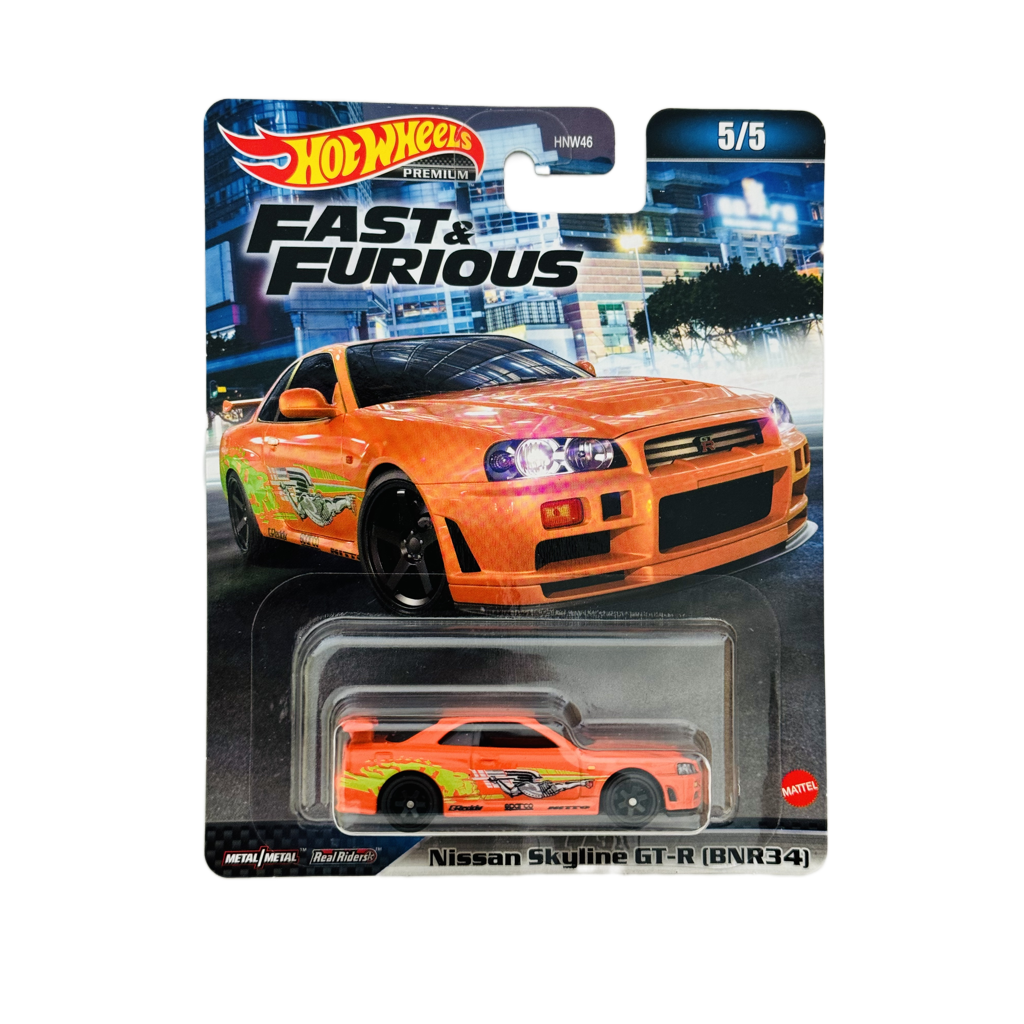 Hot Wheels Premium Fast & Furious Nissan Skyline GT-R (BNR34)