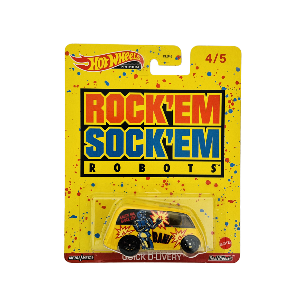 Hot Wheels Premium Rock 'Em Sock 'Em Robots Quick D-Livery