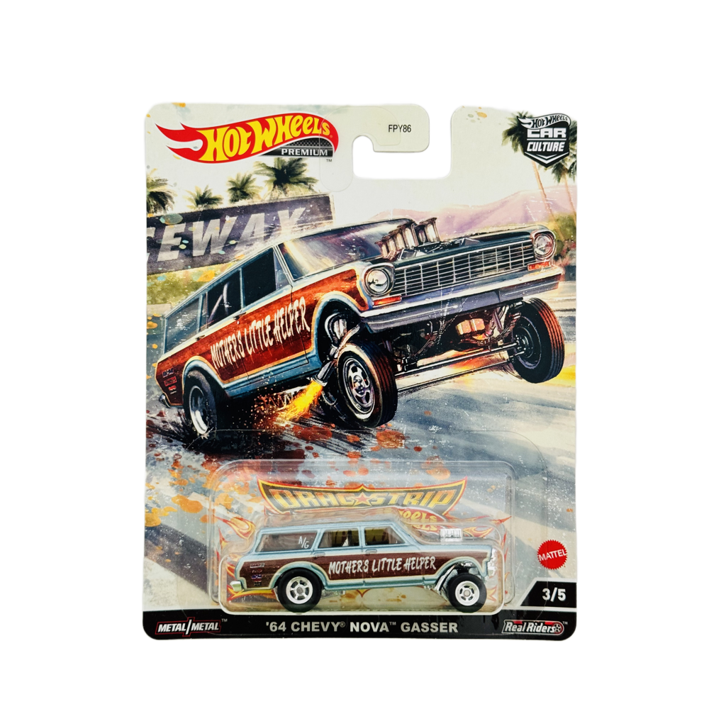 Hot Wheels Premium Drag Strip Demons '64 Chevy Nova Gasser