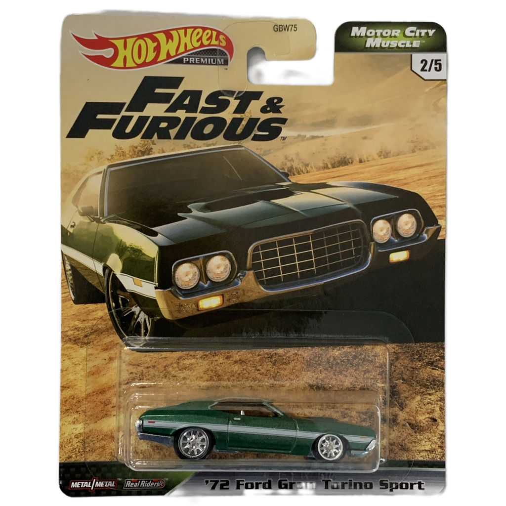 Hot Wheels Premium Fast & Furious Motor City Muscle '72 Ford Gran Torino Sport