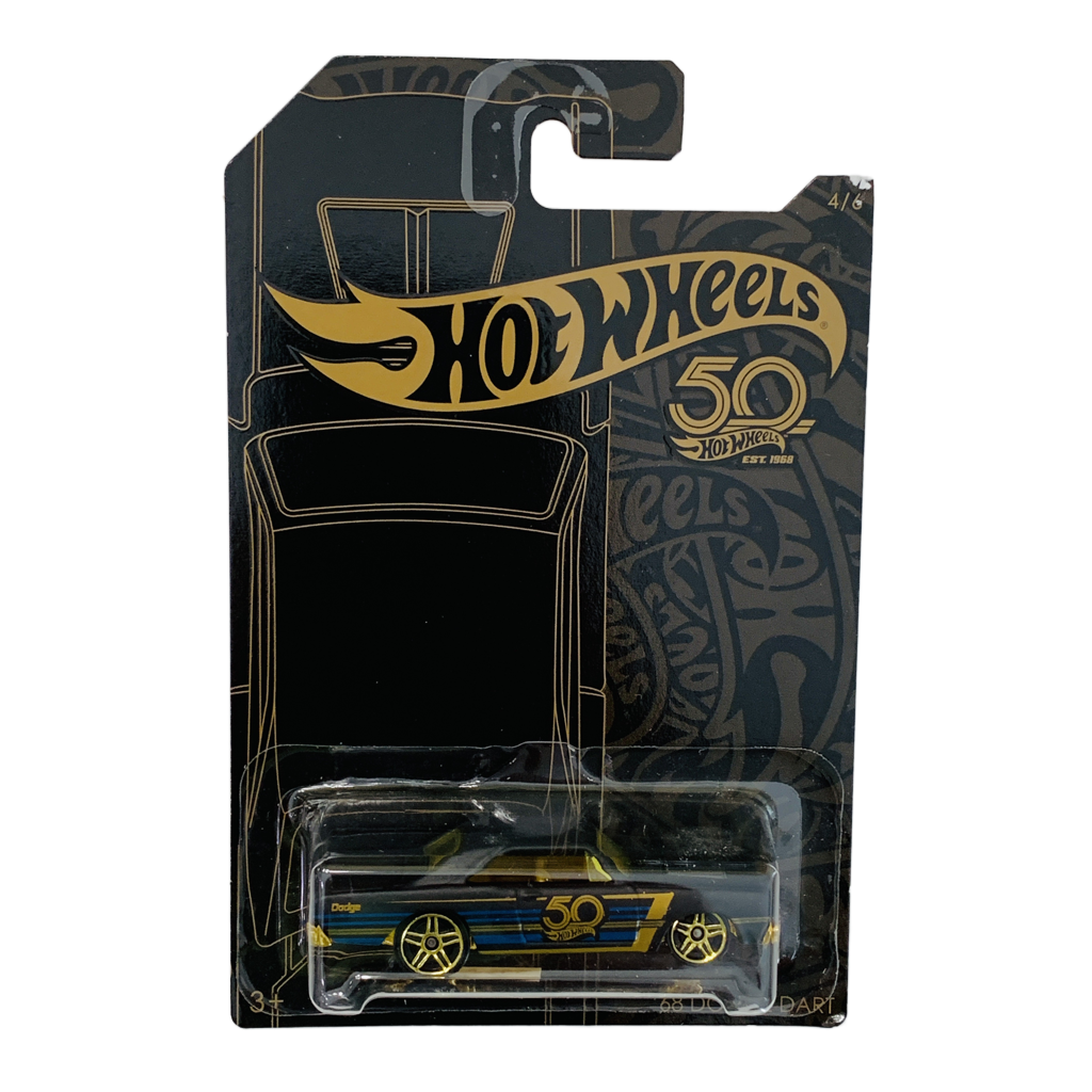 Hot Wheels 50th Anniversary Black & Gold '68 Dodge Dart