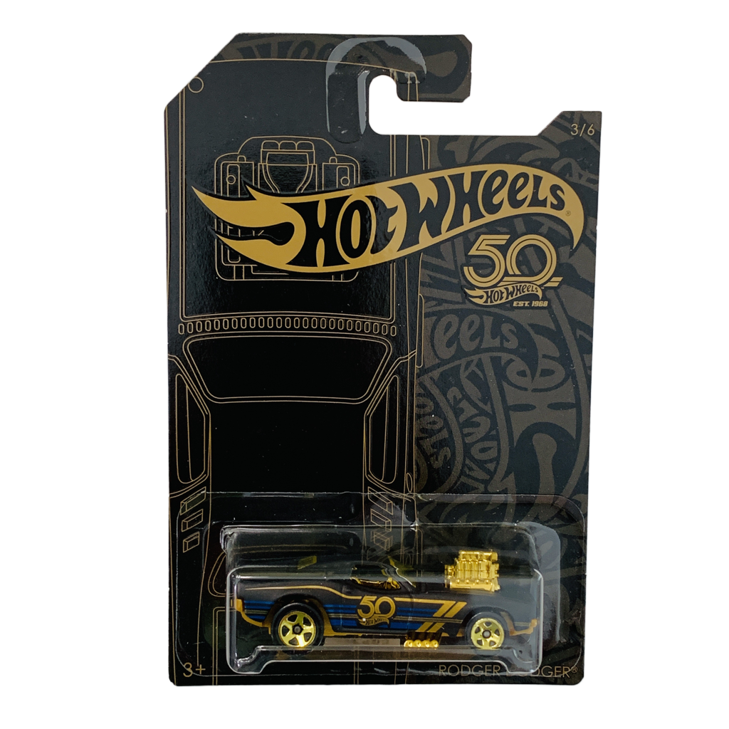 Hot Wheels 50th Anniversary Black & Gold Rodger Dodger