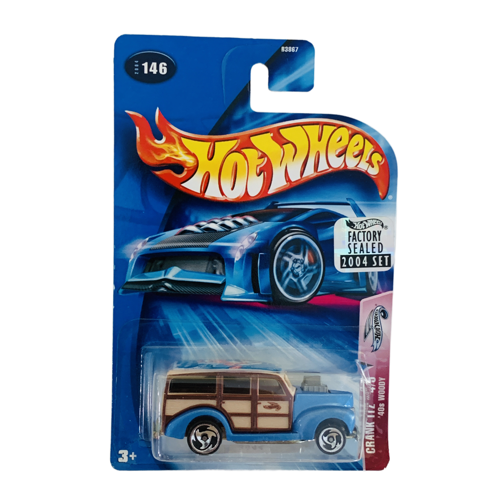 Hot Wheels 2004 Factory Set #146 '40s Woody - Cracked Blister