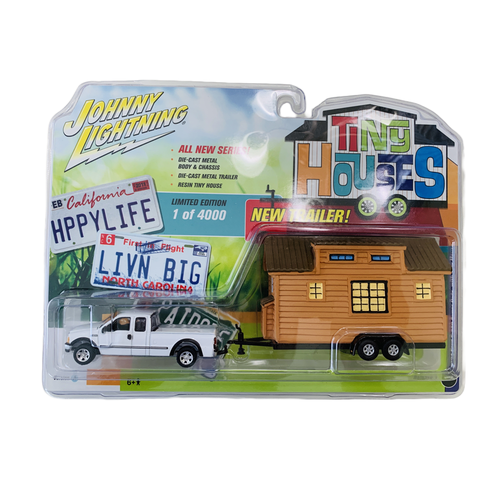 Johnny Lightning Tiny Houses 2004 Ford F-250 Super Duty With Brown Tiny House