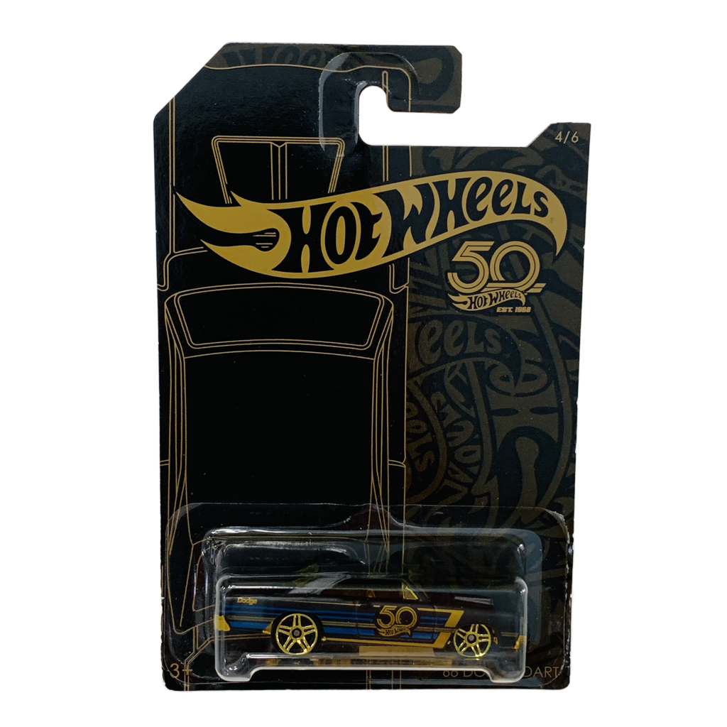 Hot Wheels 50th Anniversary Black & Gold '68 Dodge Dart