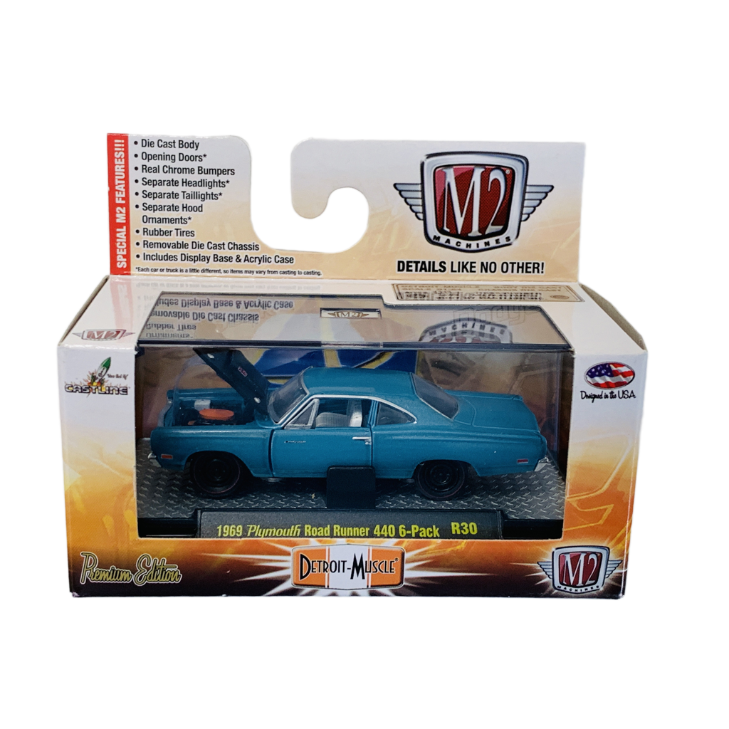 M2 Machines Detroit-Muscle 1969 Plymouth Road Runner 440 6-Pack R30