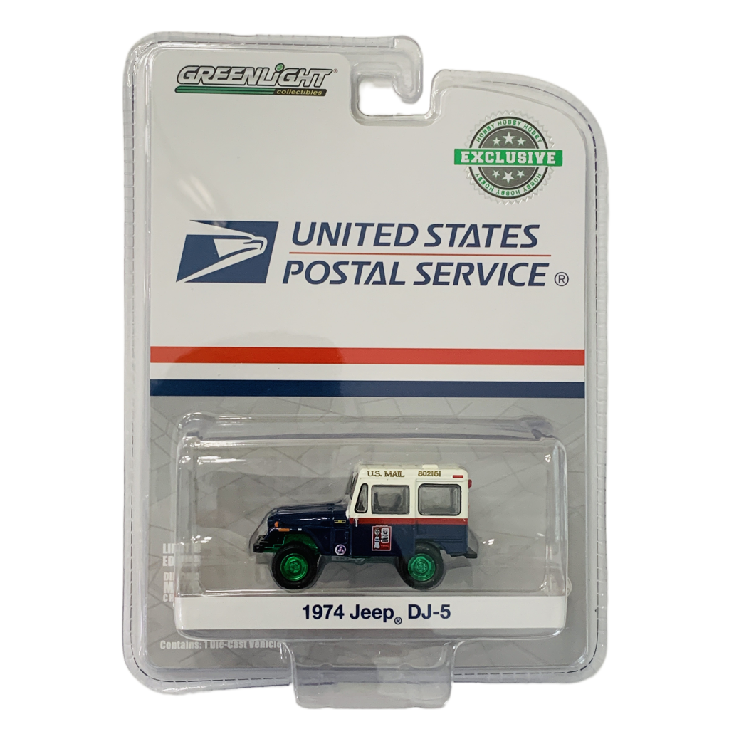 Greenlight Hobby Exclusive USPS 1974 Jeep DJ-5 Green Machine