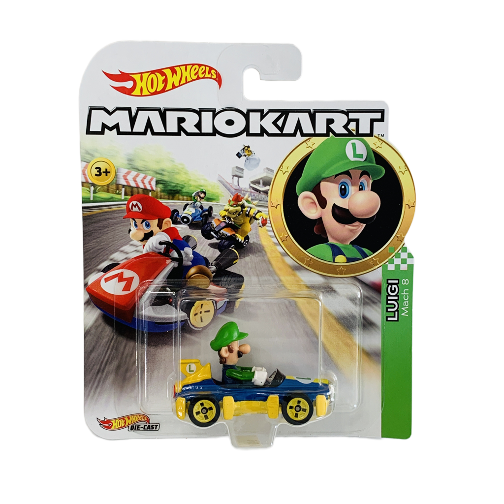 Hot Wheels Mario Kart Luigi Mach 8