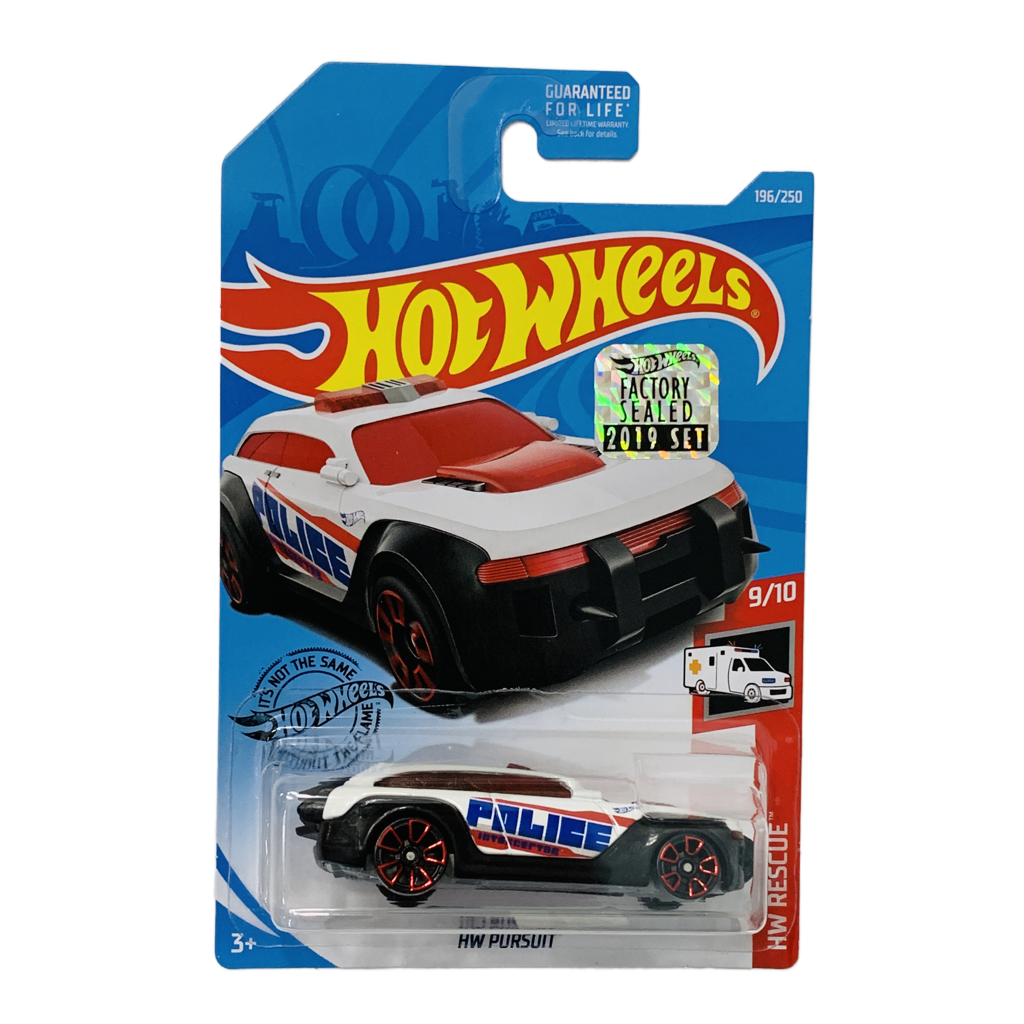 Hot Wheels 2019 Factory Set #196 HW Pursuit - White