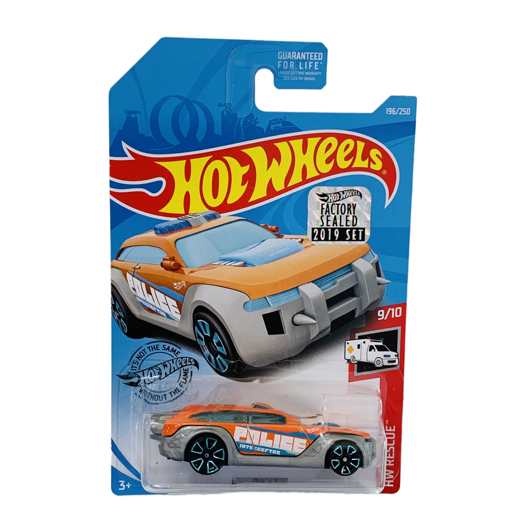 Hot Wheels 2019 Factory Set #196 HW Pursuit - Grey/Orange