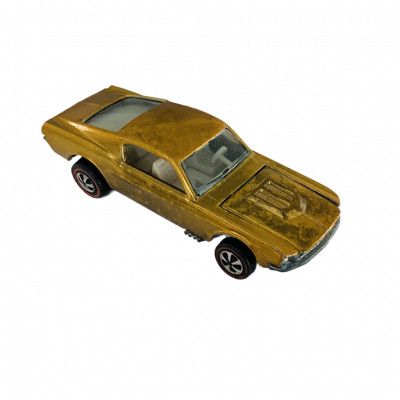 Hot Wheels Redline Custom Mustang - Gold With White Interior 1