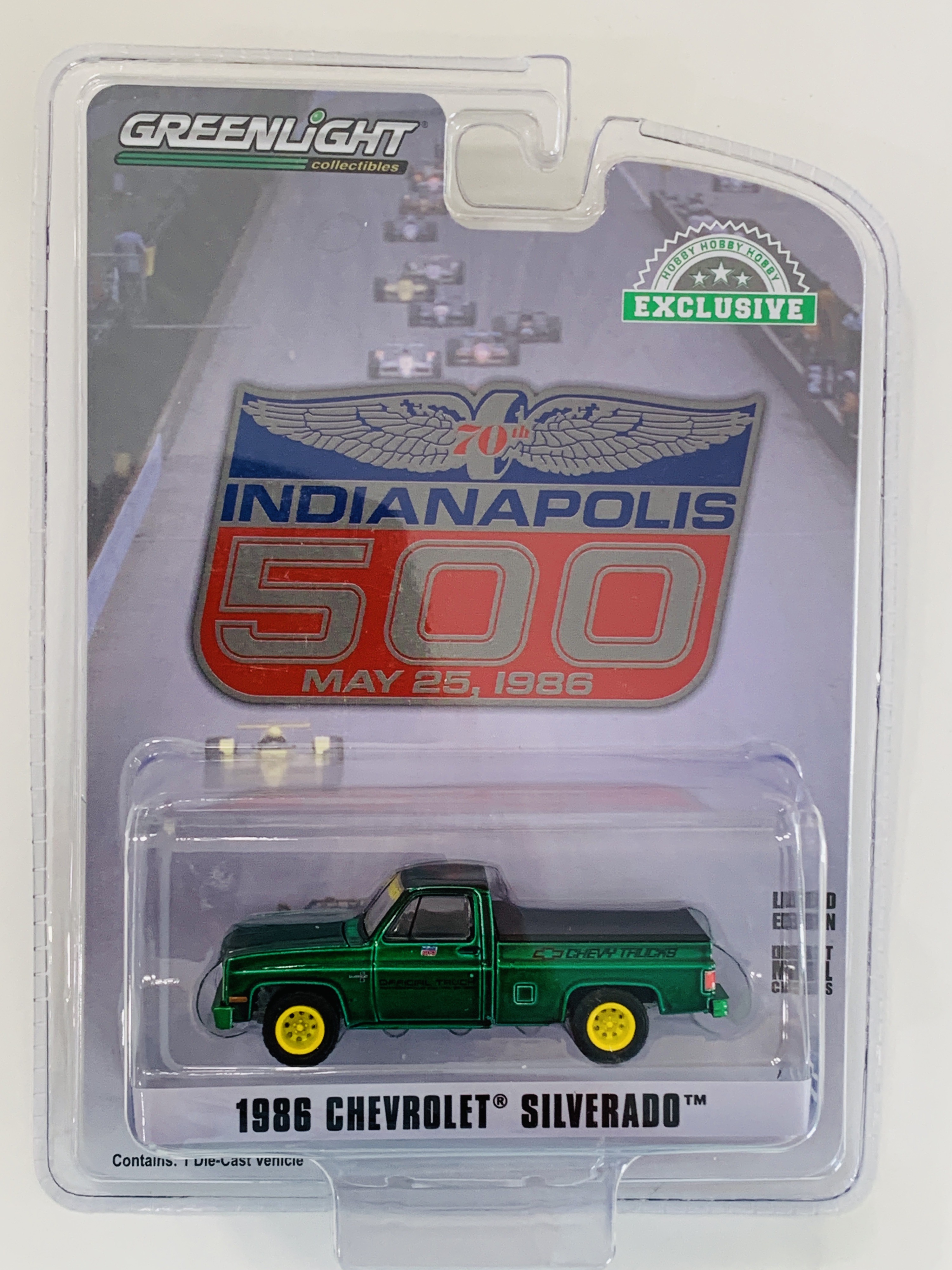 Greenlight 1986 Indianapolis 500 1986 Chevrolet Silverado Green Machine - Hobby Exclusive