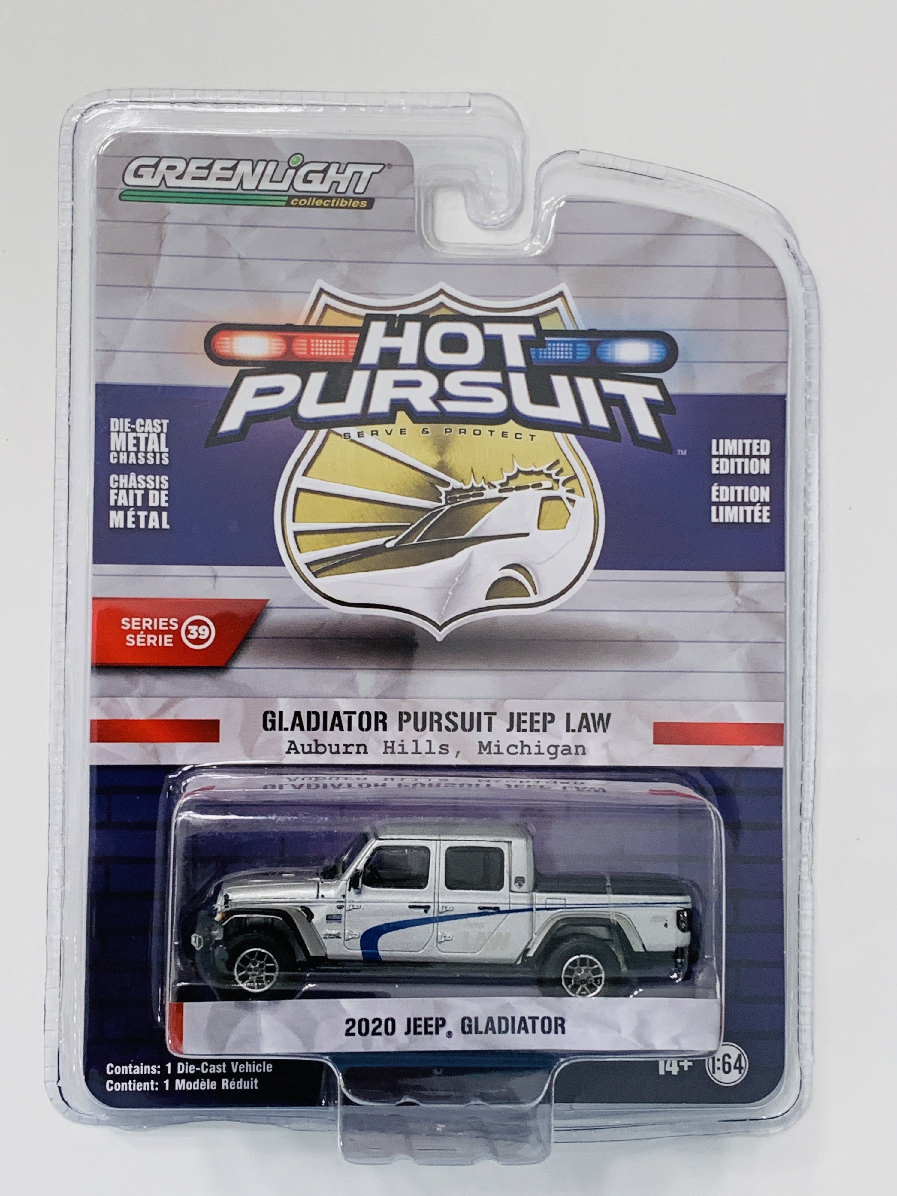 Greenlight Hot Pursuit Aubury Hills Michigan 2020 Jeep Gladiator