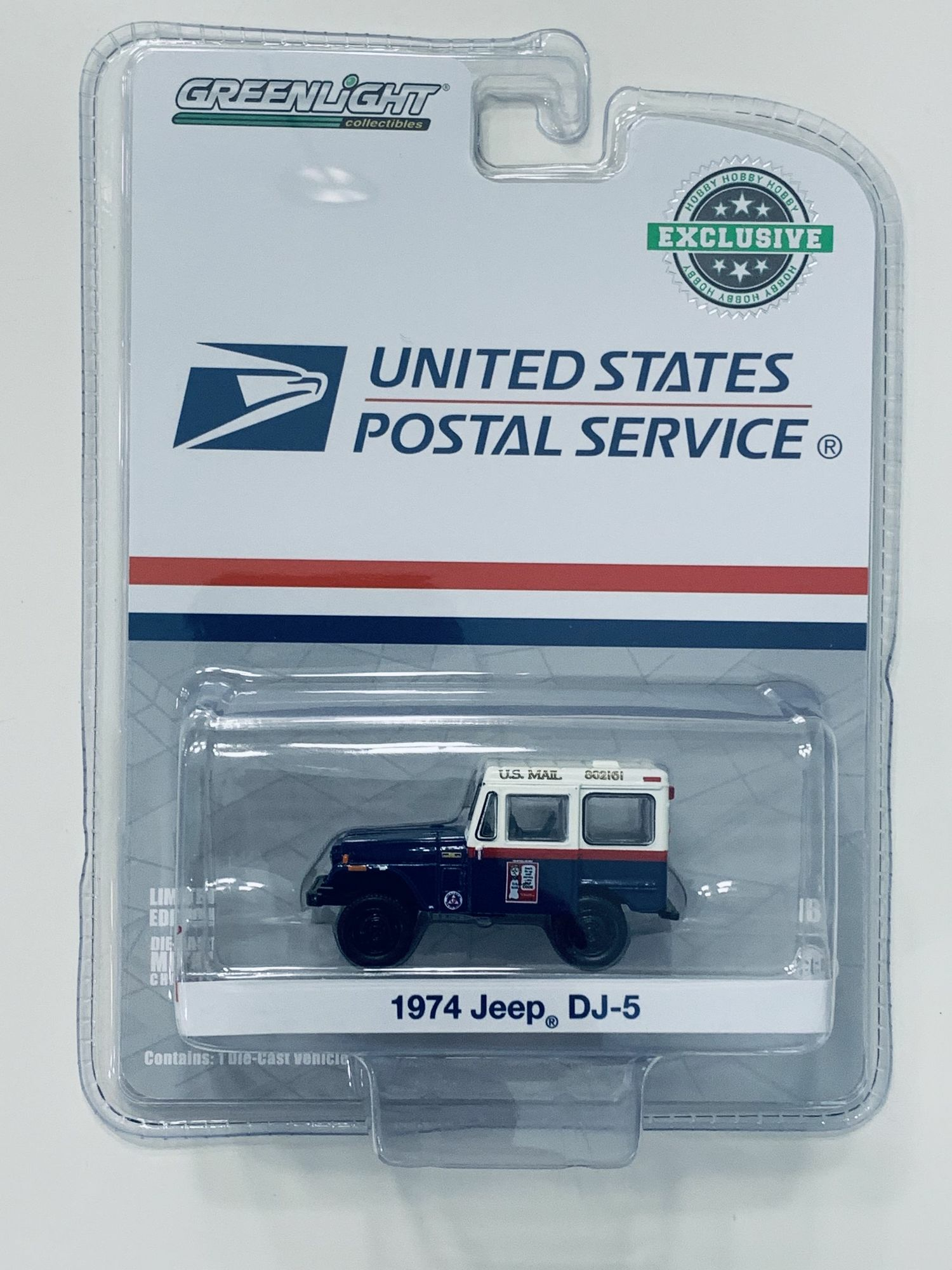 Greenlight Hobby Exclusive USPS 1974 Jeep DJ-5