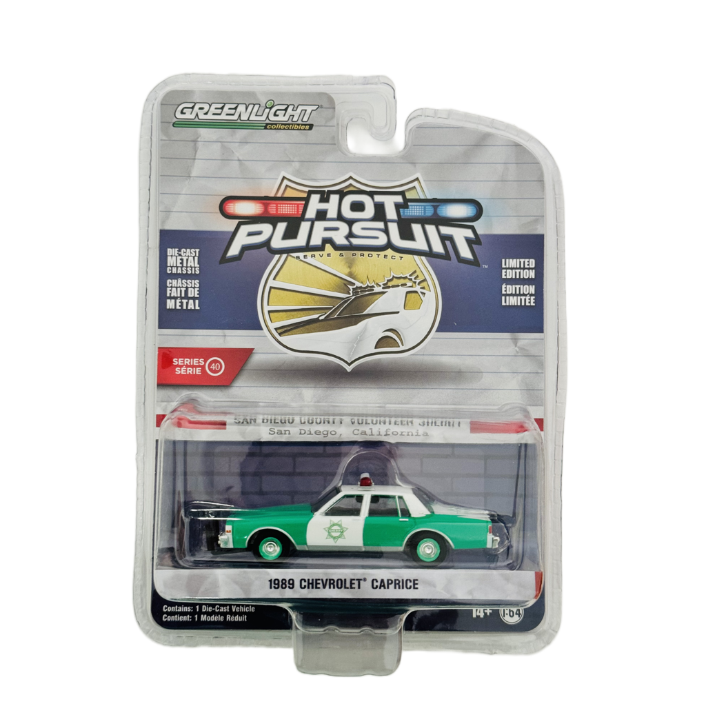 Greenlight Hot Pursuit San Diego Sheriff 1989 Chevrolet Caprice