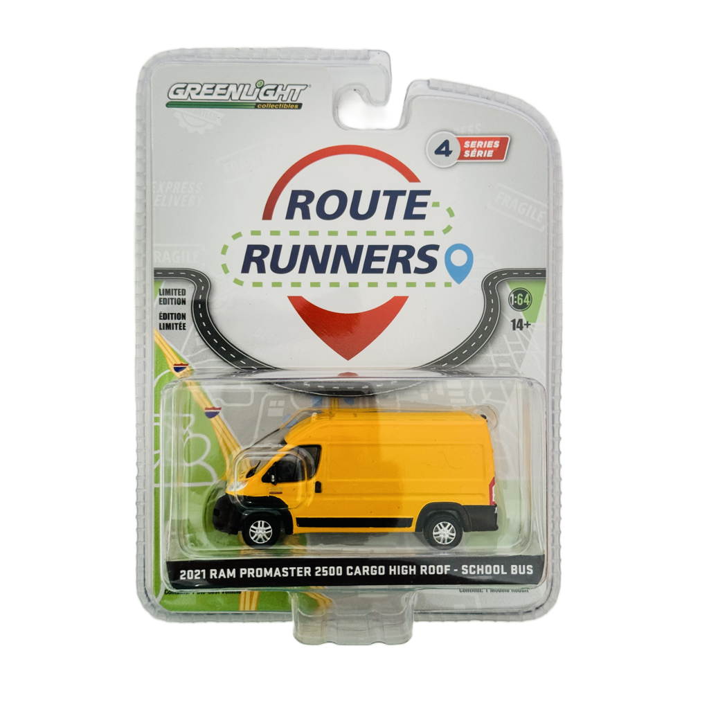 Greenlight Route Masters 2021 RAM Promaster 2500 Cargo High Rood - School Bus