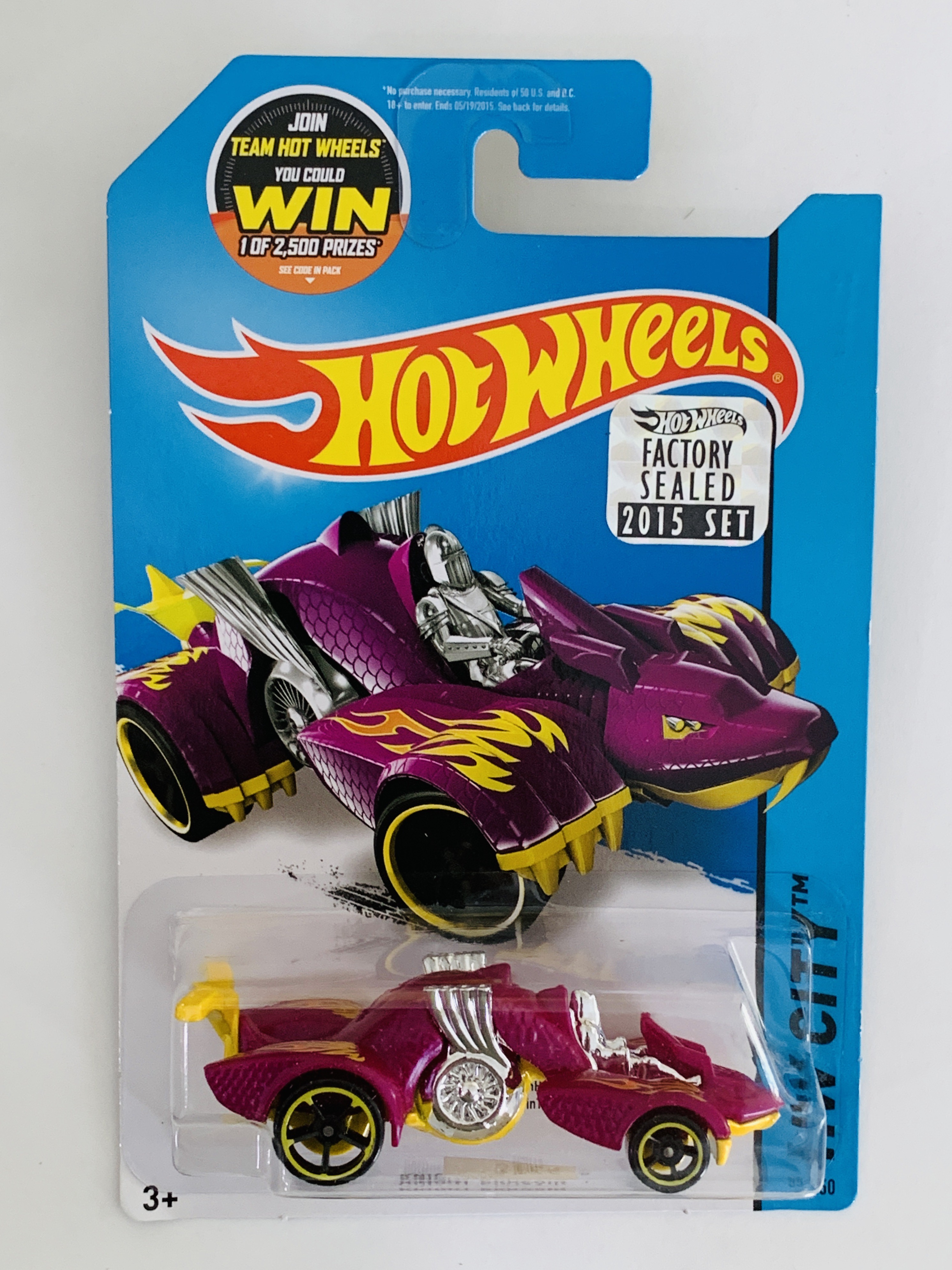 Hot Wheels 2015 Factory Set #35 Knight Draggin' - Magenta