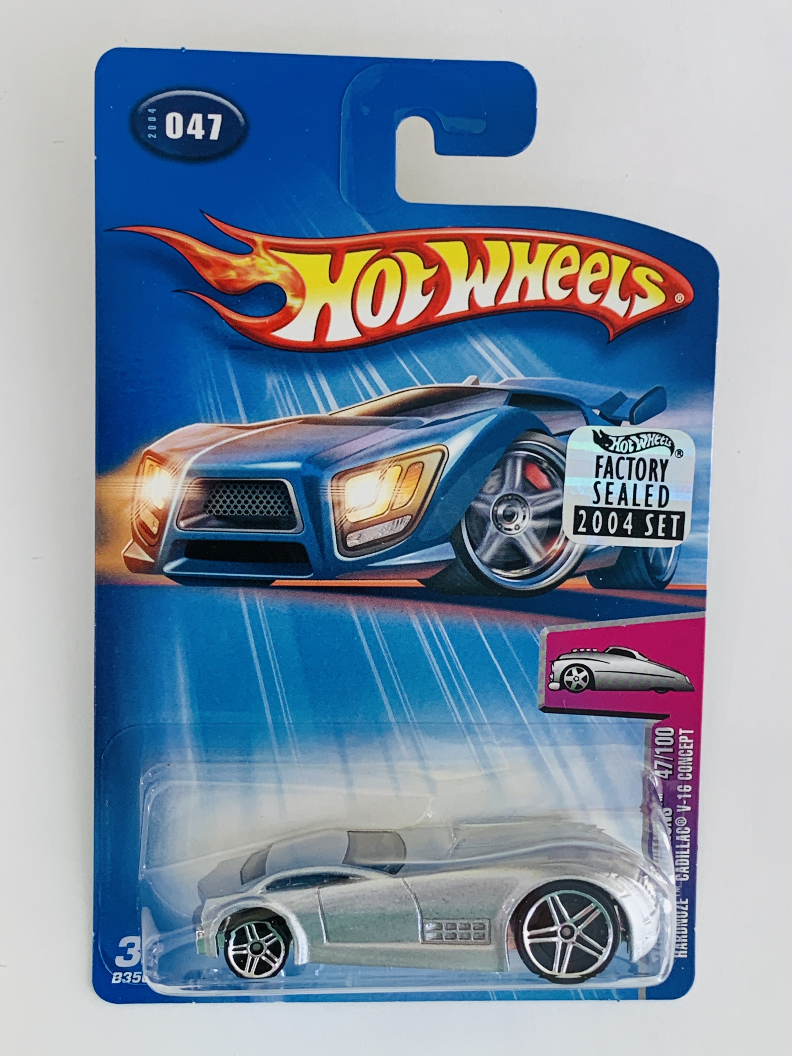 Hot Wheels 2004 Factory Set #047 Hardnoze Cadillav V-16 Concept