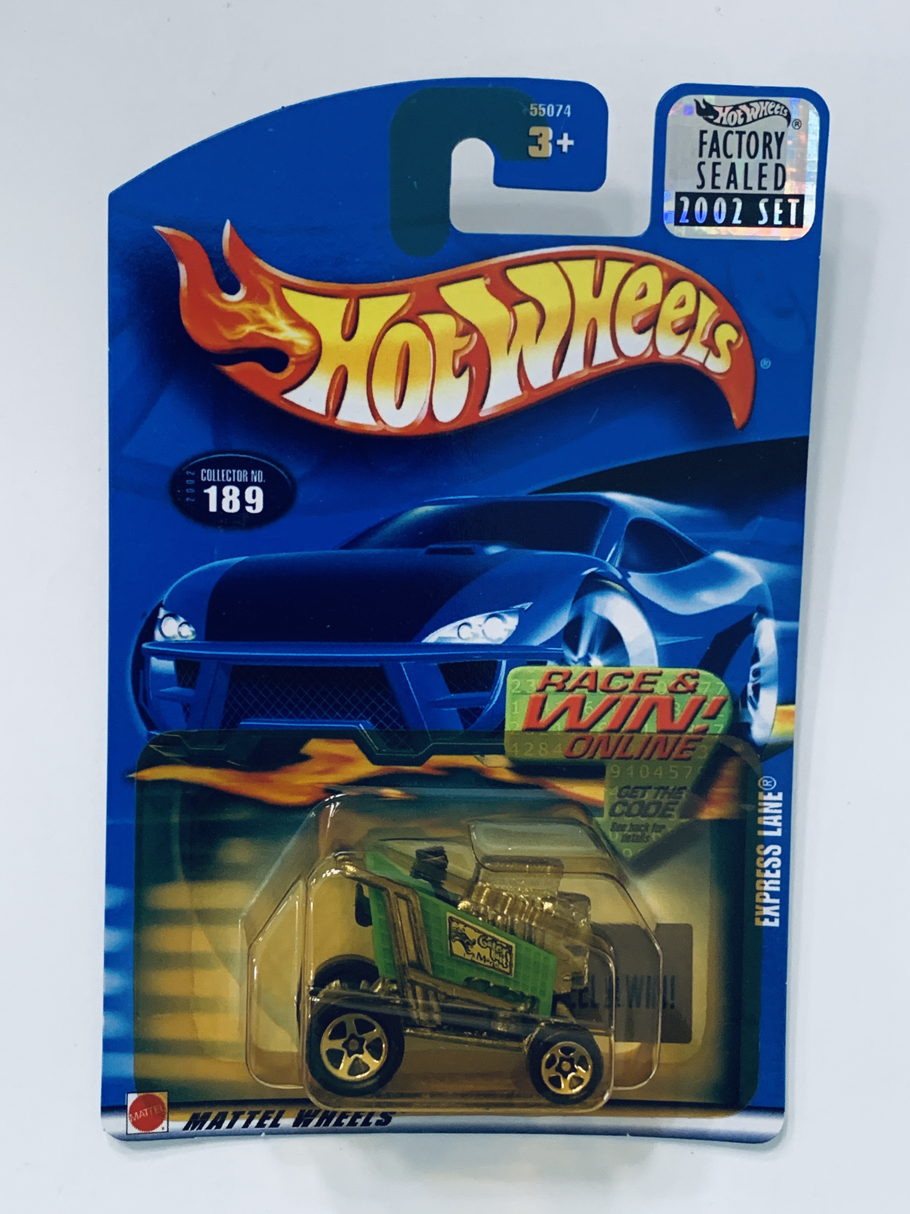 Hot Wheels 2002 Factory Set #189 Express Lane - Yellowed Blister