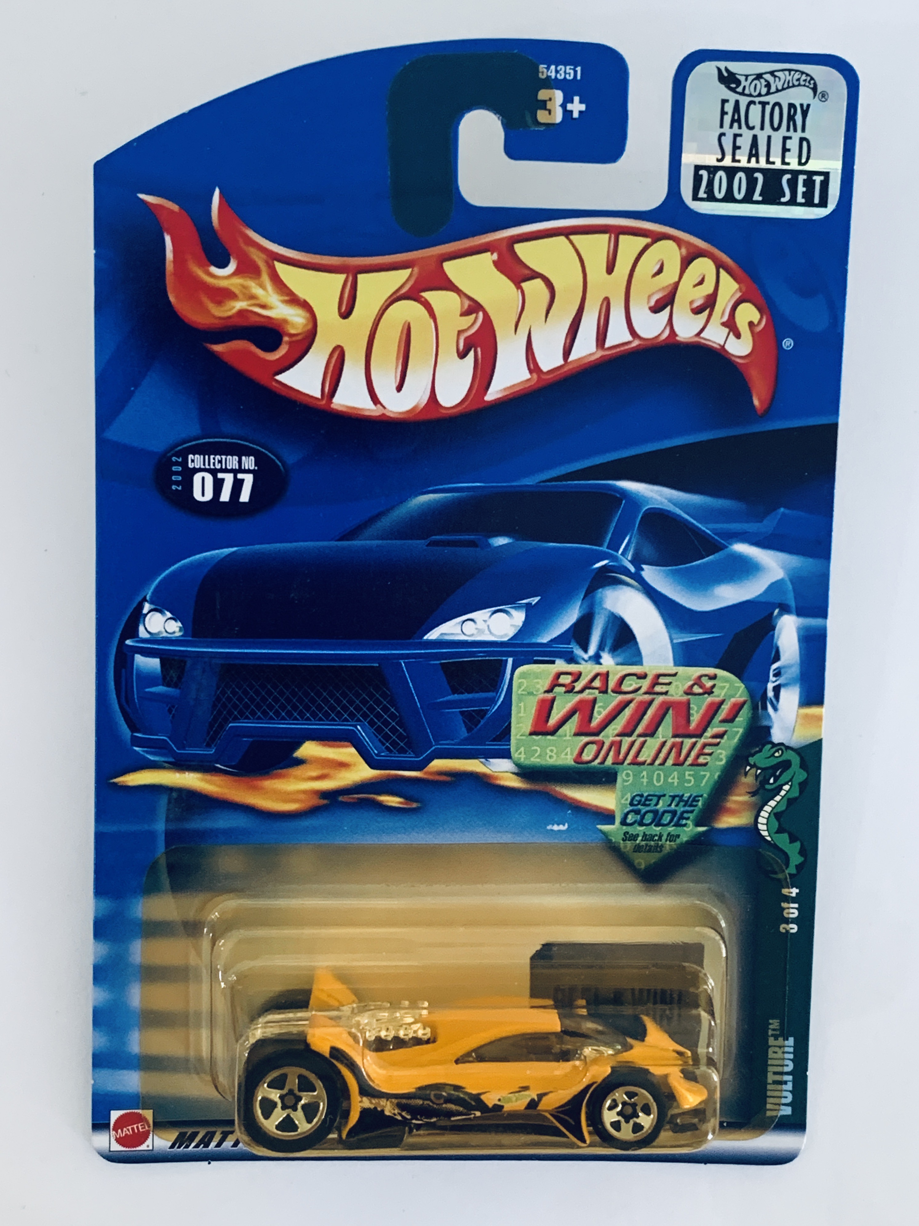 Hot Wheels 2002 Factory Set #077 Vulture - Yellowed Blister