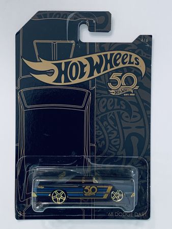 Hot Wheels 50th Anniversary Black & Gold '68 Dodge Dart